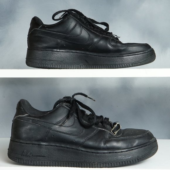 Nike Air Force 1 '82 Black low-top sneakers - 314192-009 |  6Y - Picture 1 of 11